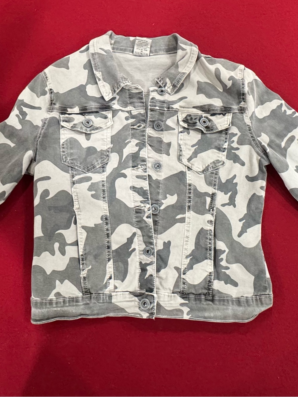 SIX Denim Women’s Camo Button-Front Jacket Size M